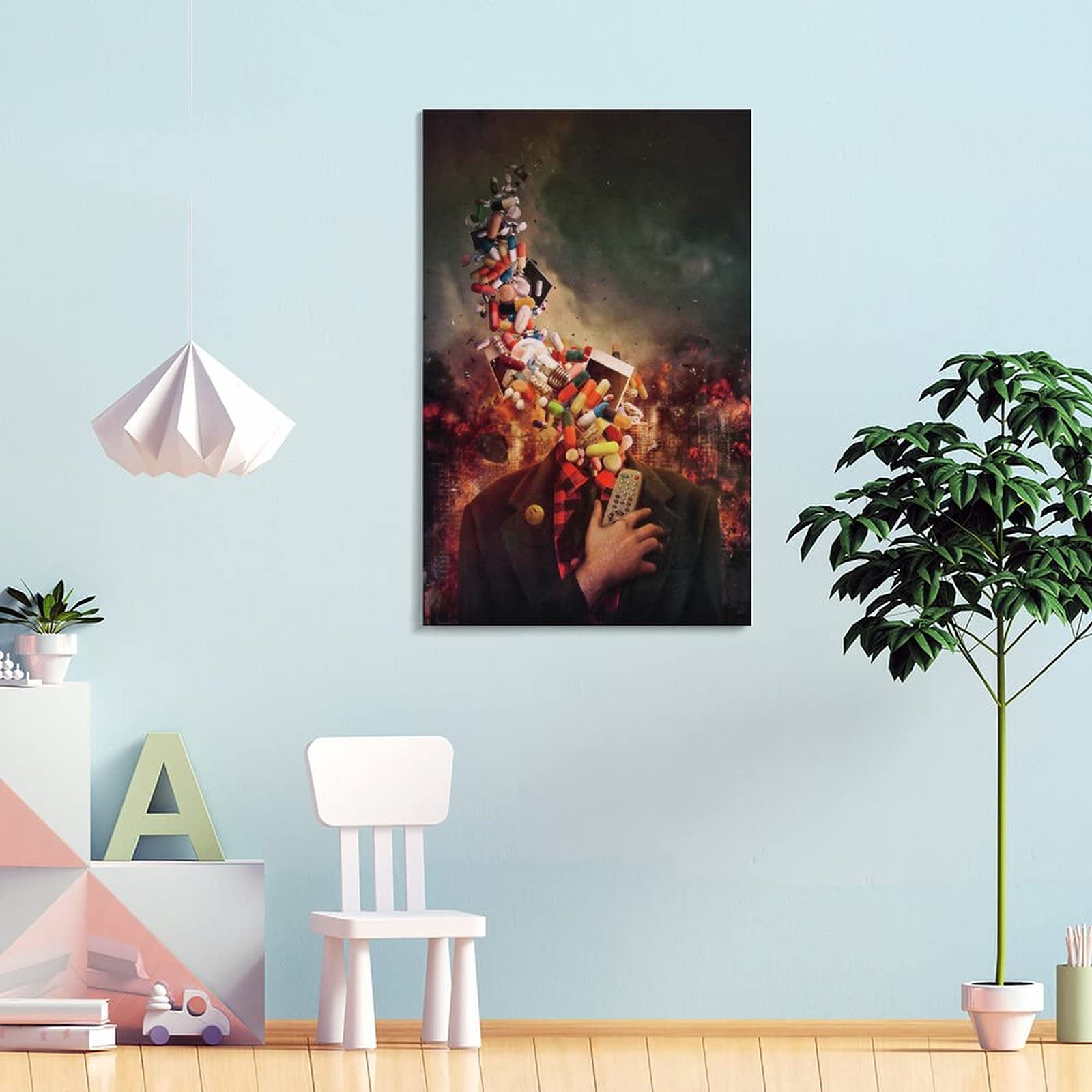 Amazon.co.jp: zhengyi リビングルーム用絵画(7)キャンバスアート